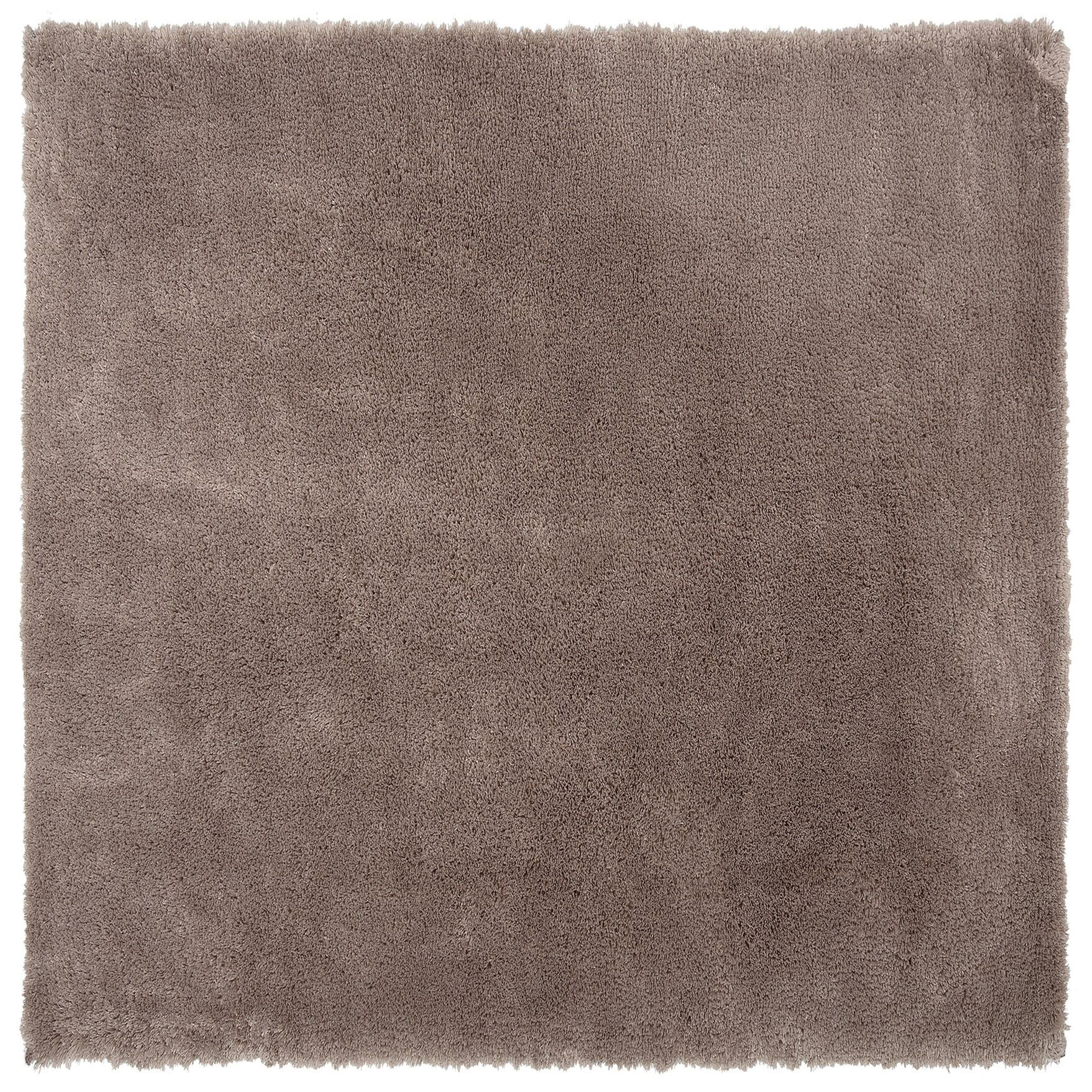 Shaggy gulvtæppe EVREN Lysebrun 200 x 200 cm