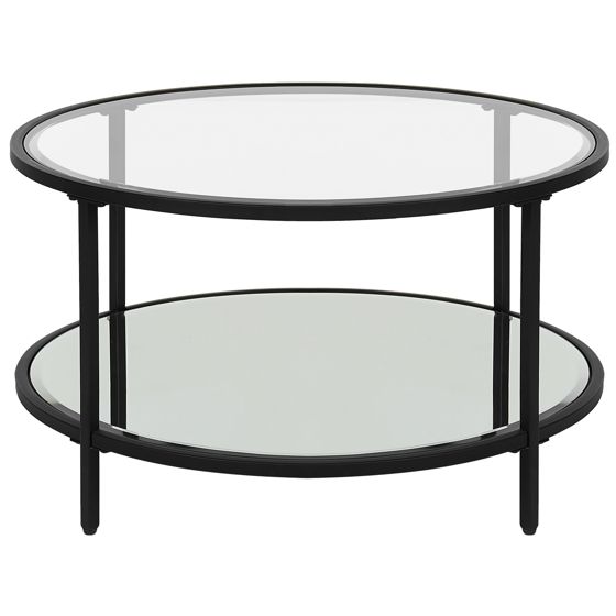 Sofabord BIRNEY Hærdet glas Sort