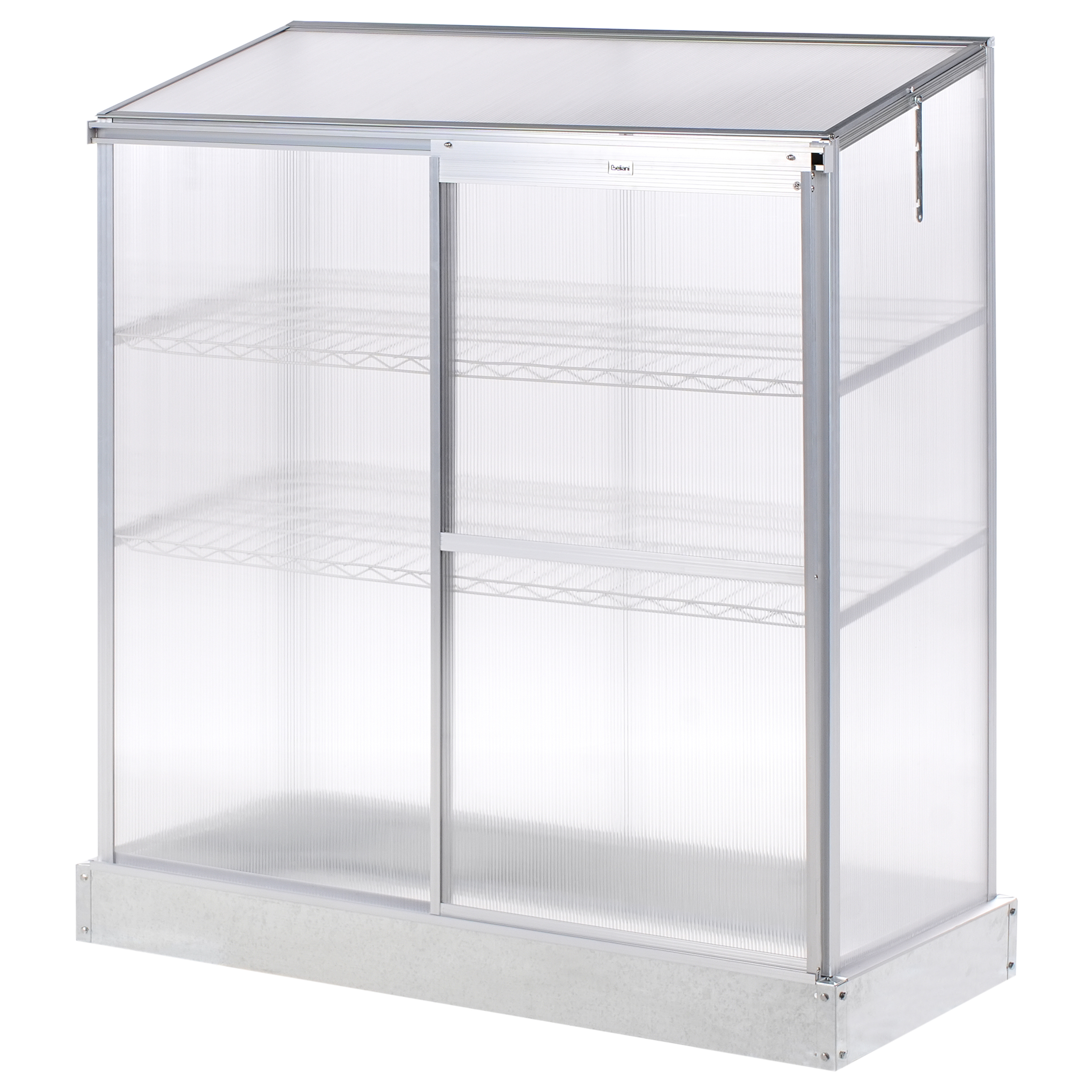 Altan-drivhus LECCE 129 cm 59 cm Sølv