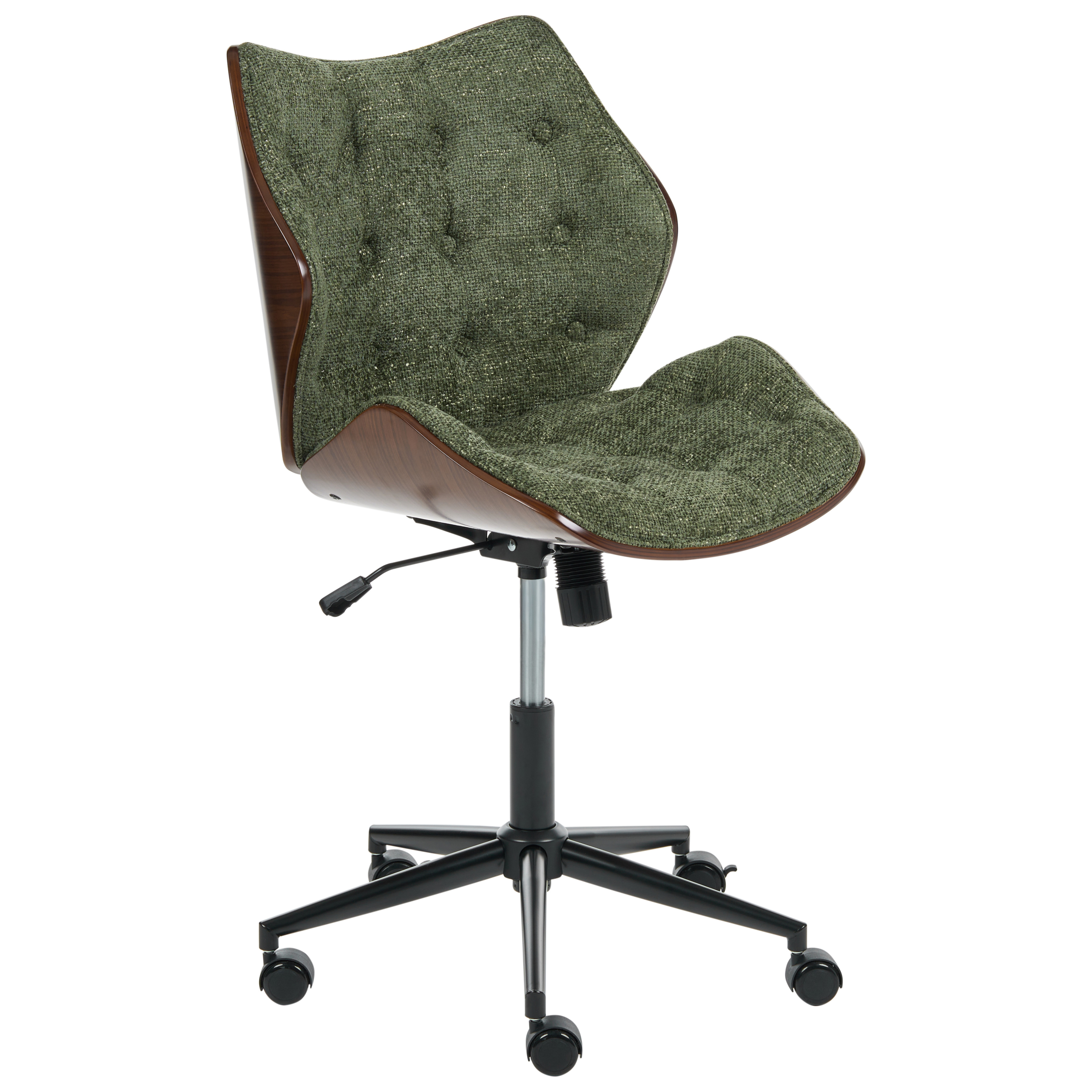 Skrivebordsstol LOMPOC Chenille Mørkegrøn