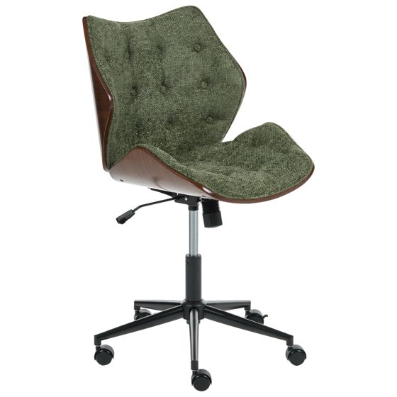 Skrivebordsstol LOMPOC Chenille Mørkegrøn