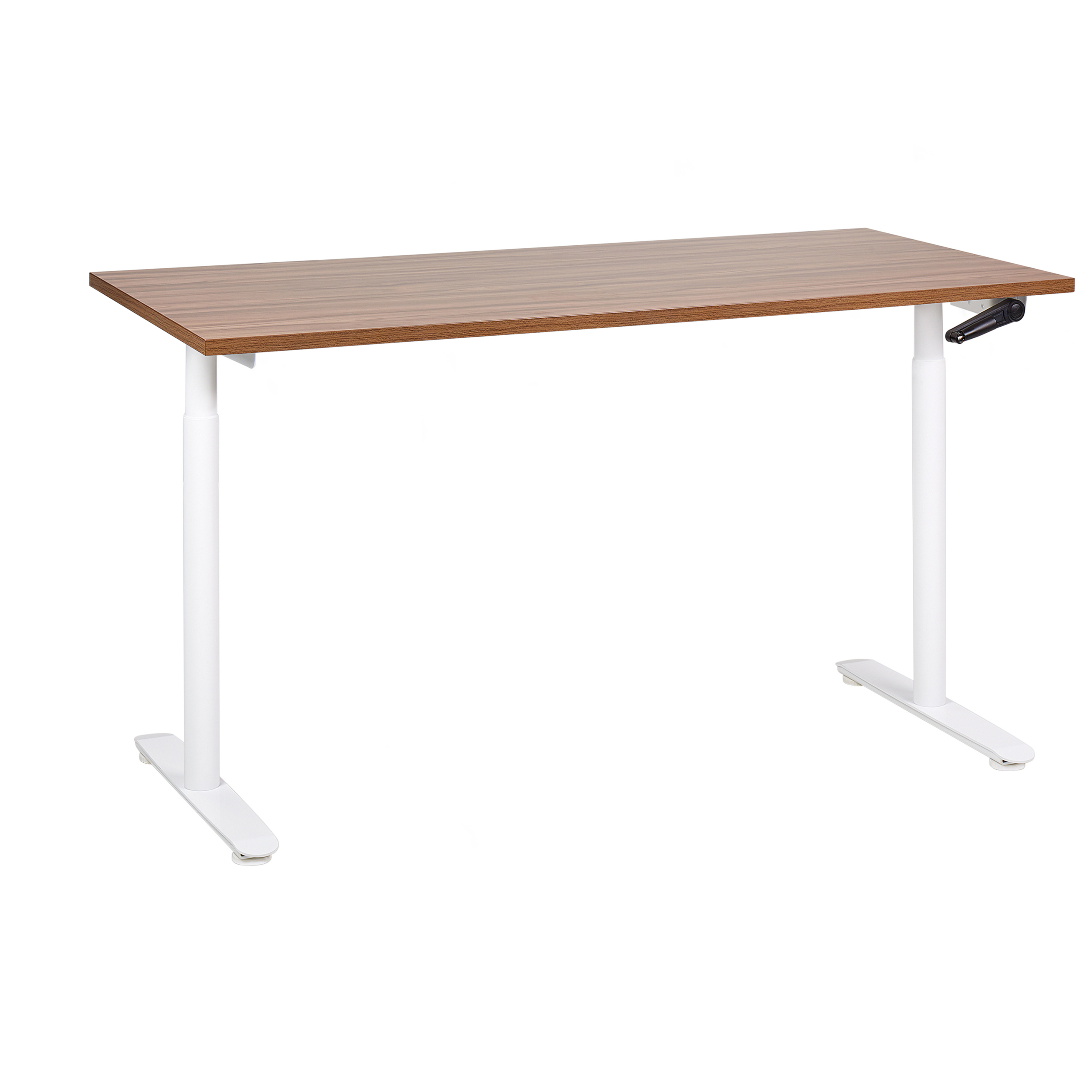 Manuelt justerbart hæve sænkebord DESTINAS 160 cm 72 cm Brun/hvid