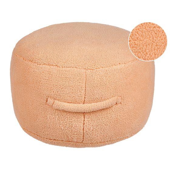Puf ADLANA Boucle Ferskenagtig lyserød