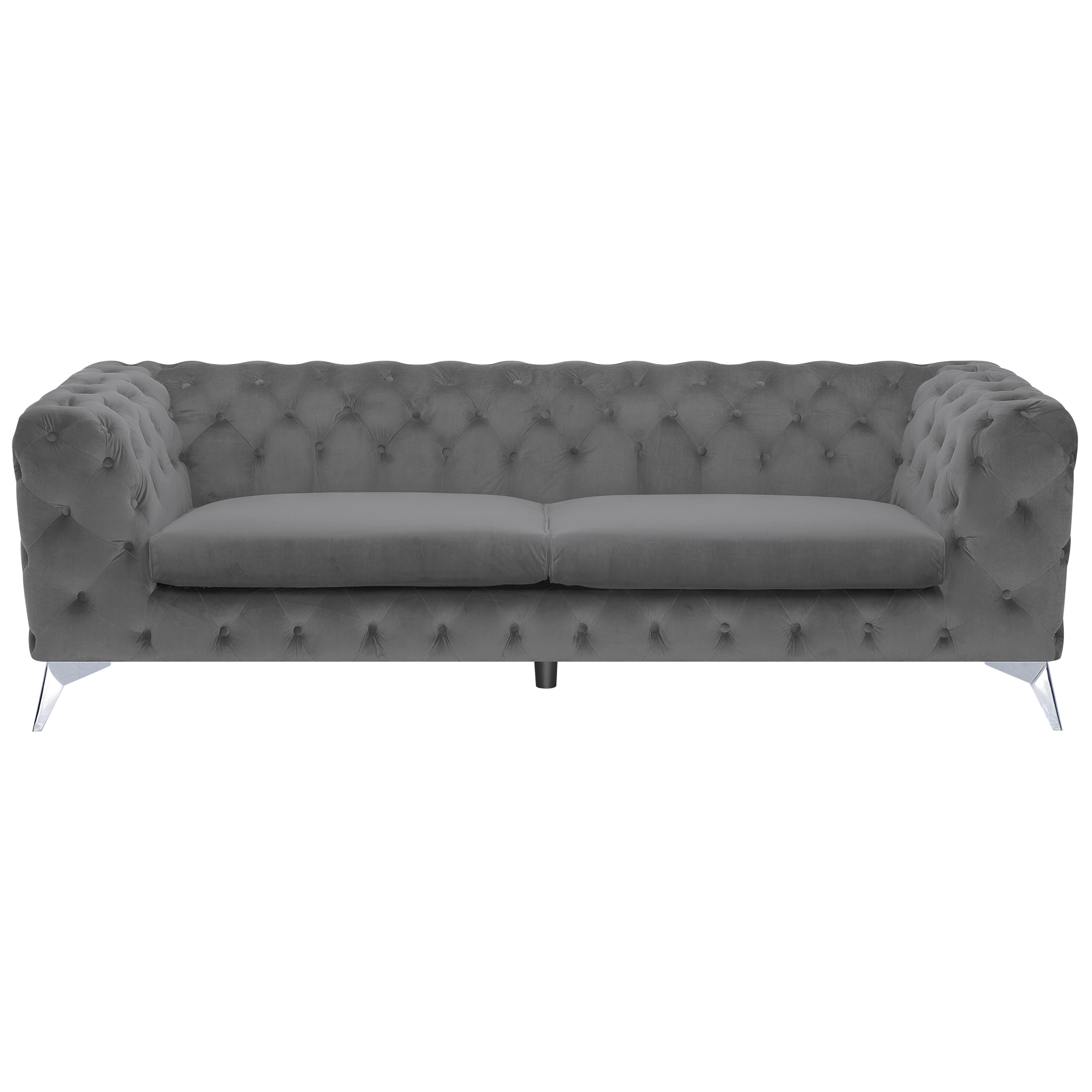 Sofa 3 personers SOTRA Velour Grå