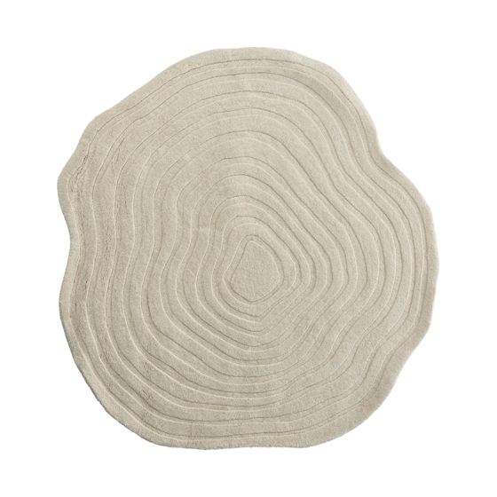 Gulvtæppe ANKARAE Beige ø 160 cm Uld