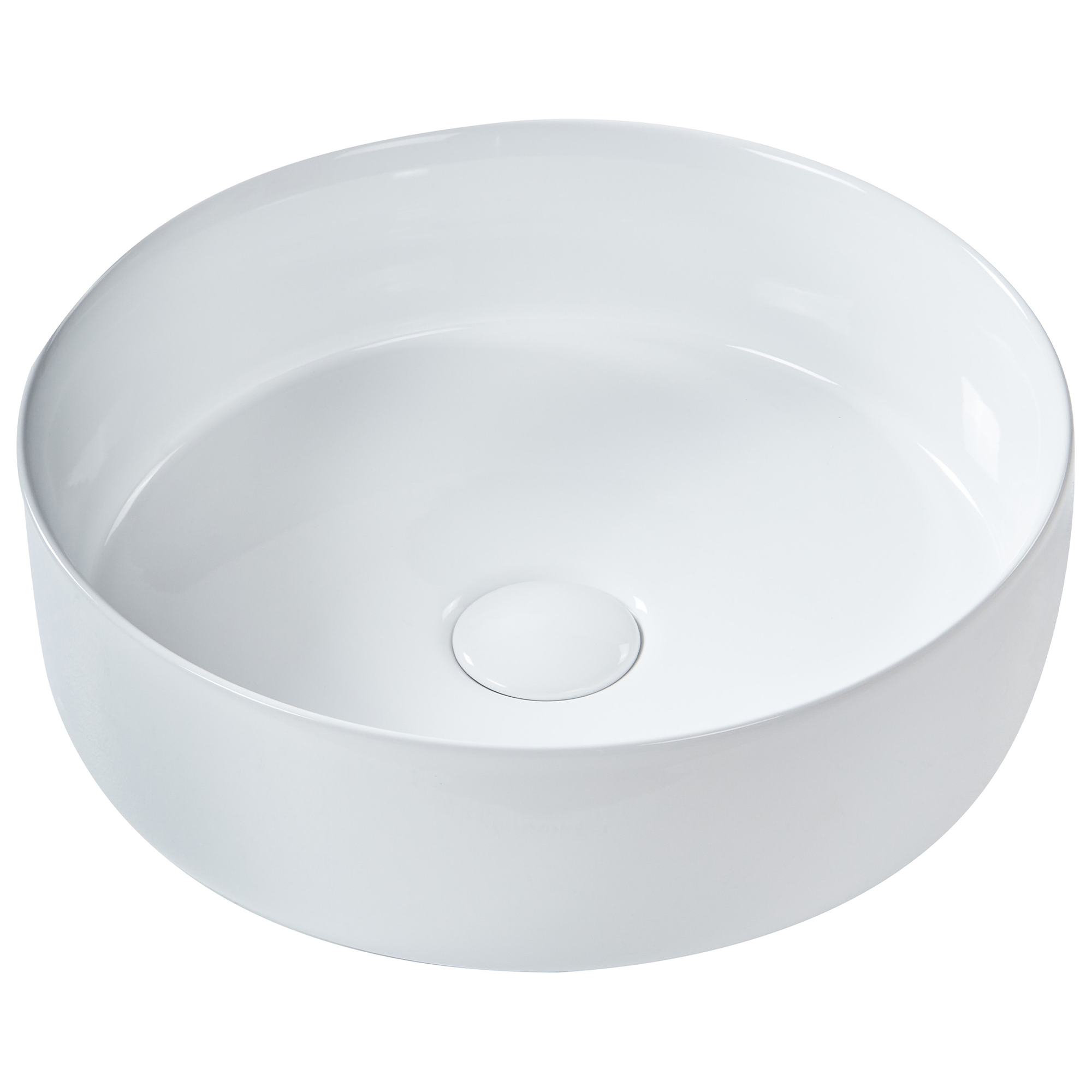 Vask til bordplade CALIG ⌀ 36 cm Keramik Hvid