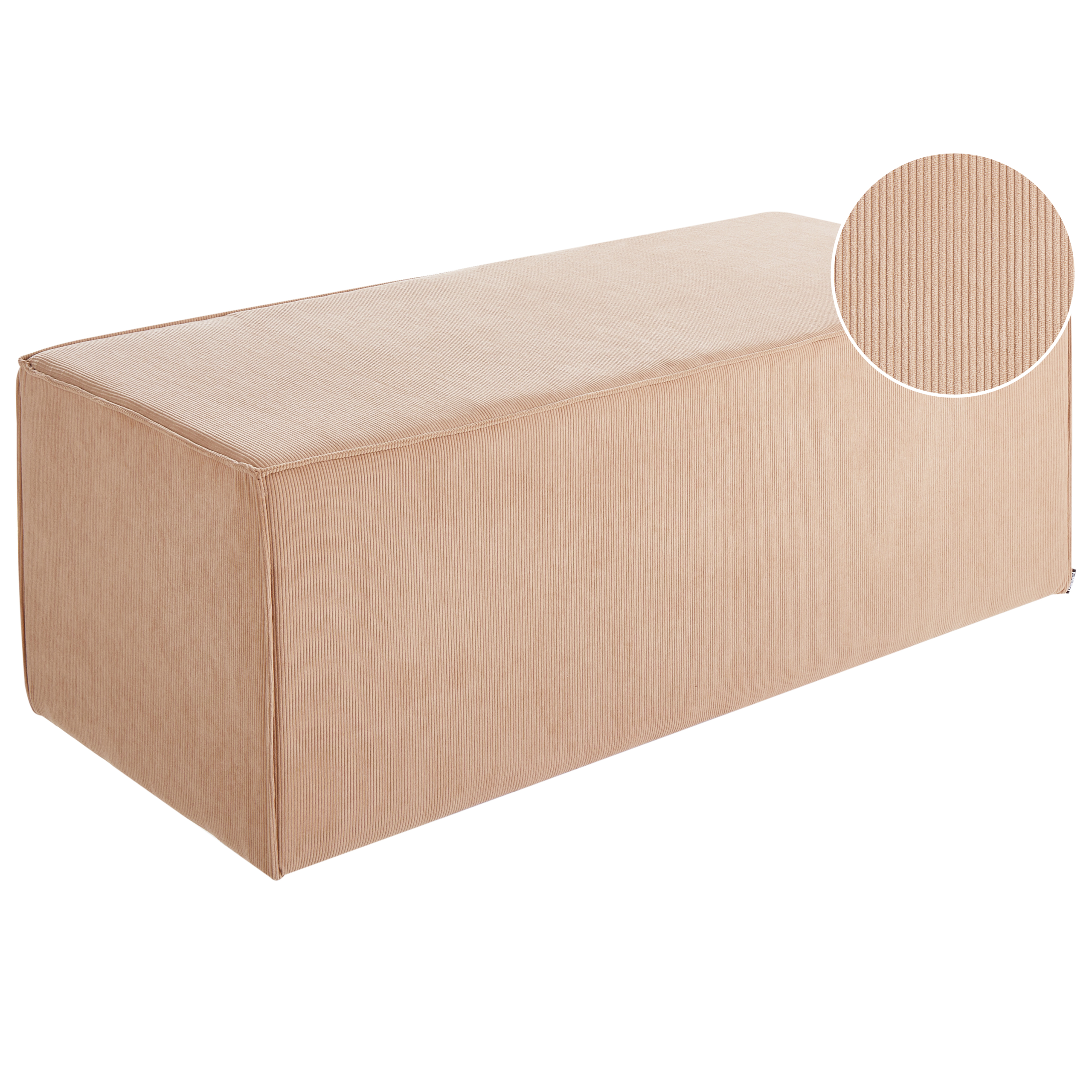 Puf VINITA Fløjl Beige