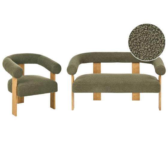 Sofasæt ILBRO Boucle Grøn/ Lysebrun