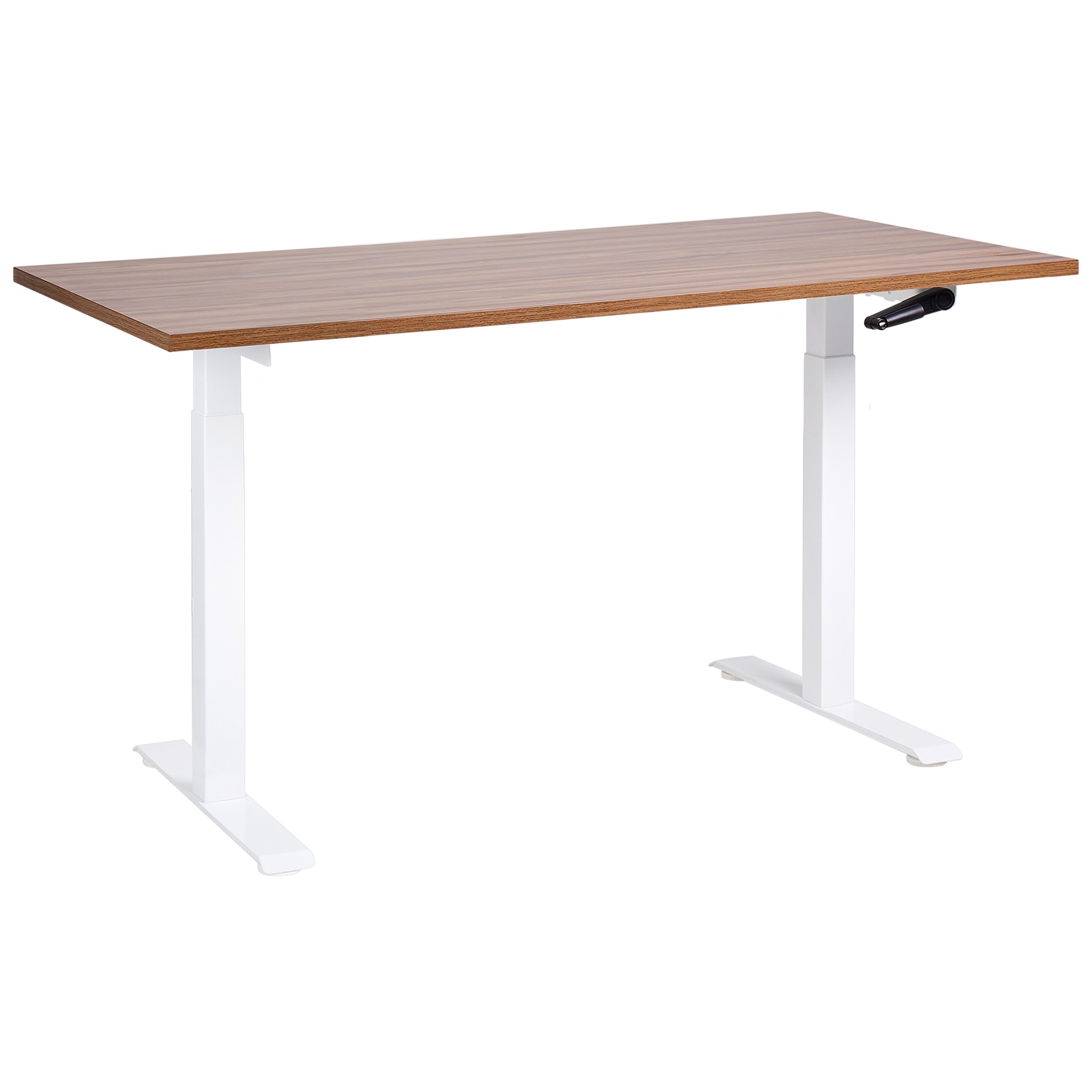 Manuelt justerbart hæve sænkebord DESTINES 160 cm 72 cm Brun/hvid