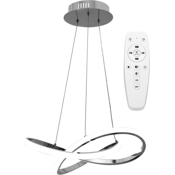 TOOLIGHT hængende loftlampe APP389-CP LED Krom 9x44,5x90cm