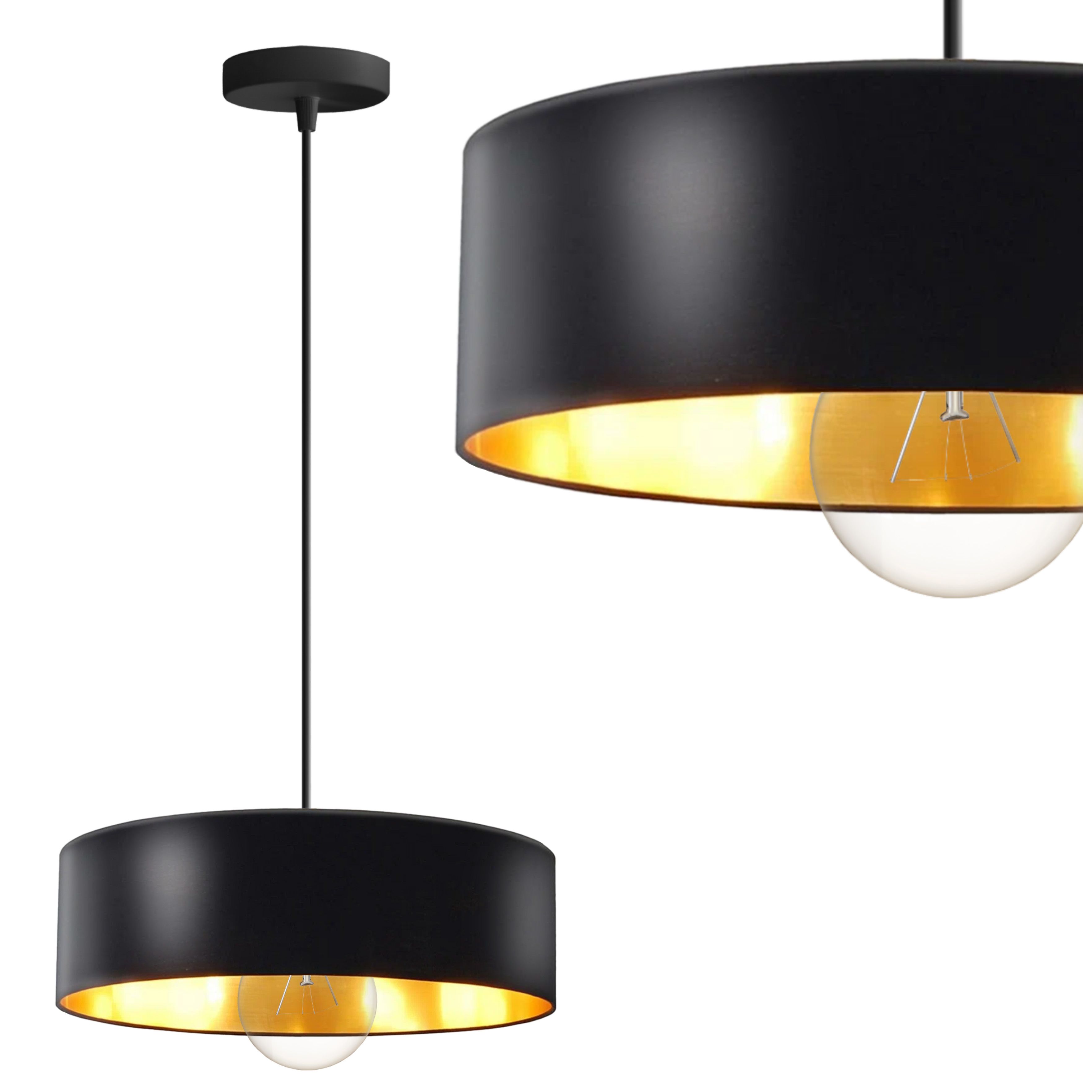 TOOLIGHT hængende loftlampe APP1333-1CP Sort 6x20,2x6cm