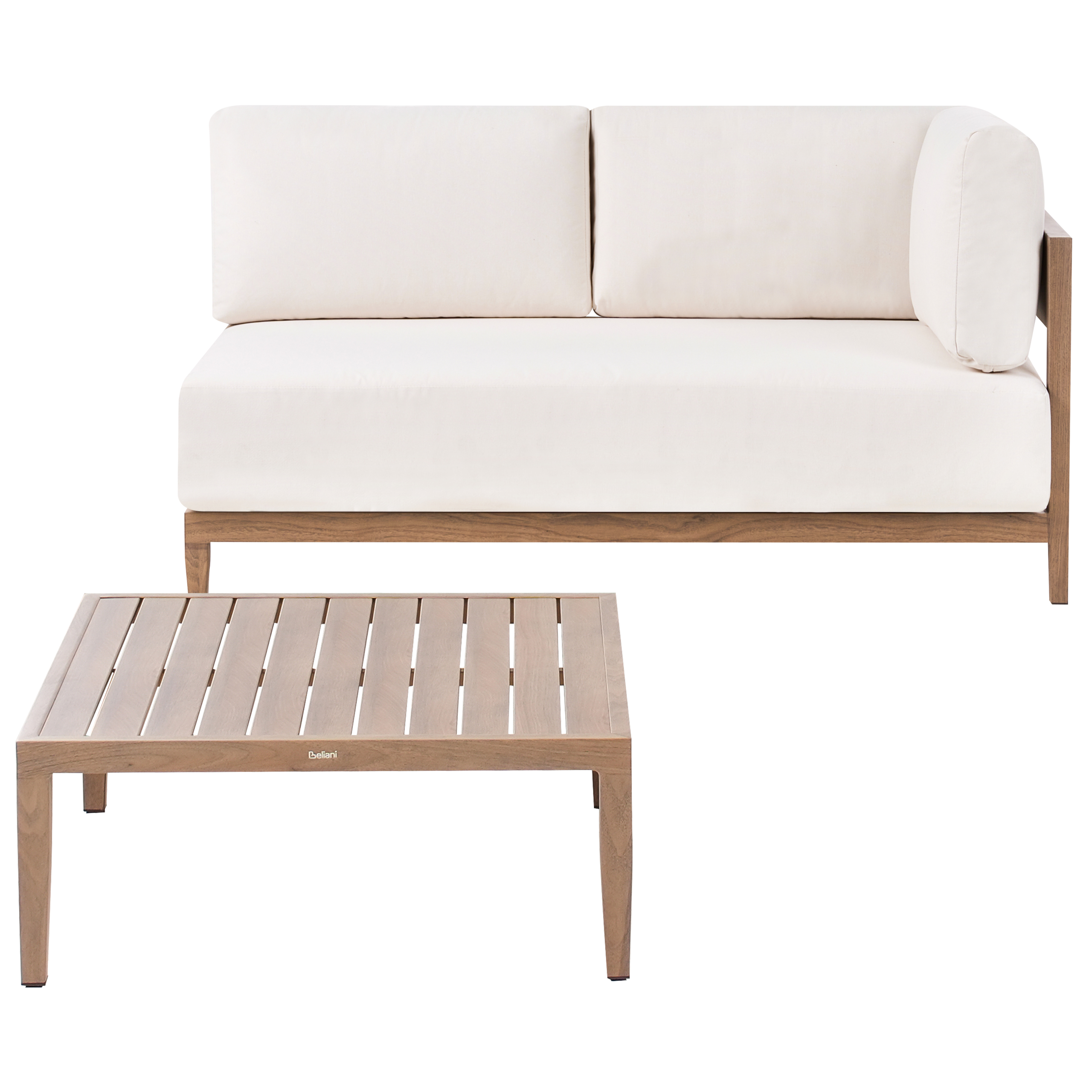 Havesofa med bord 2 personers SAMPIERI Metal Brun