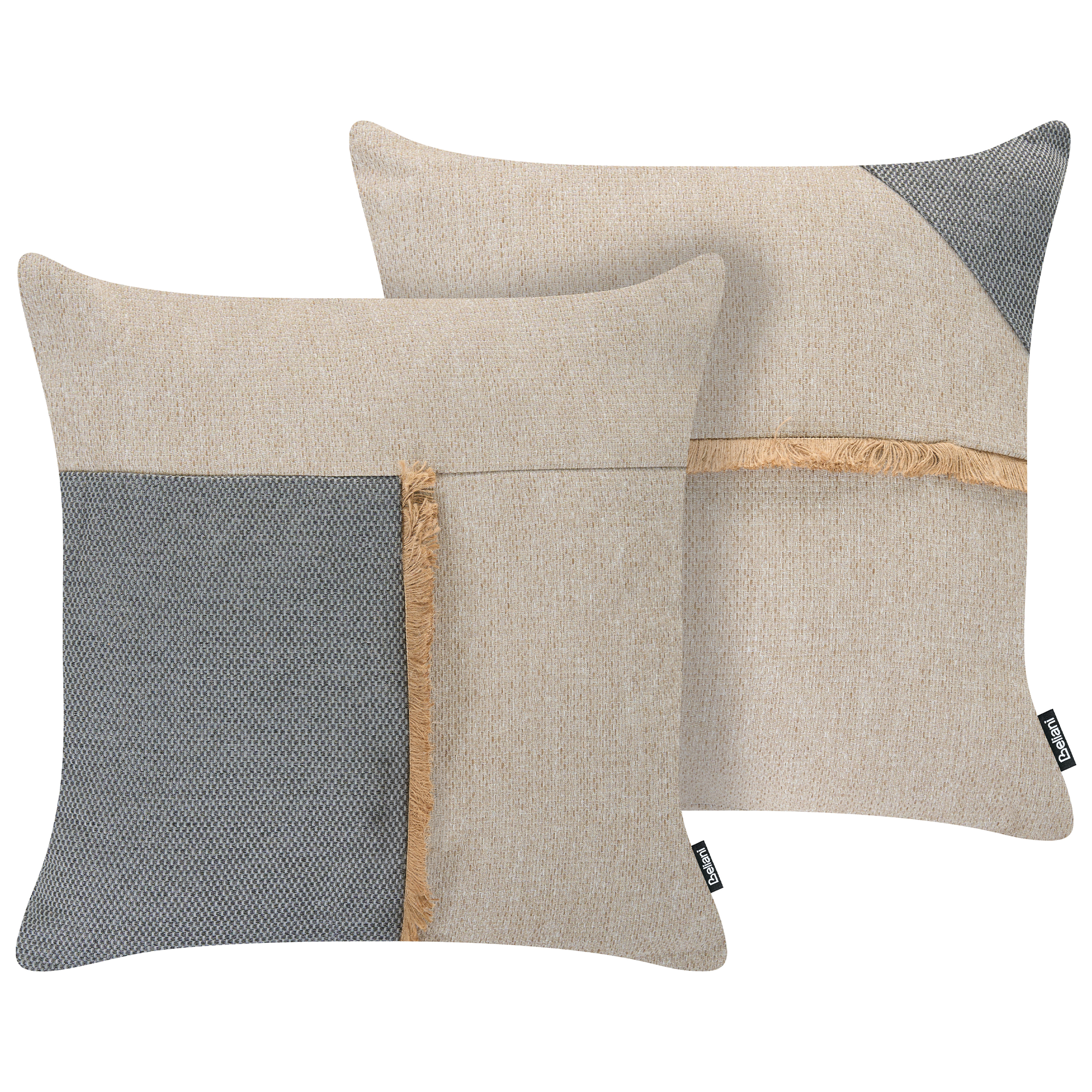 Sæt af 2 havehynder CARYOTA Ensfarvet 45 x 45 cm Beige