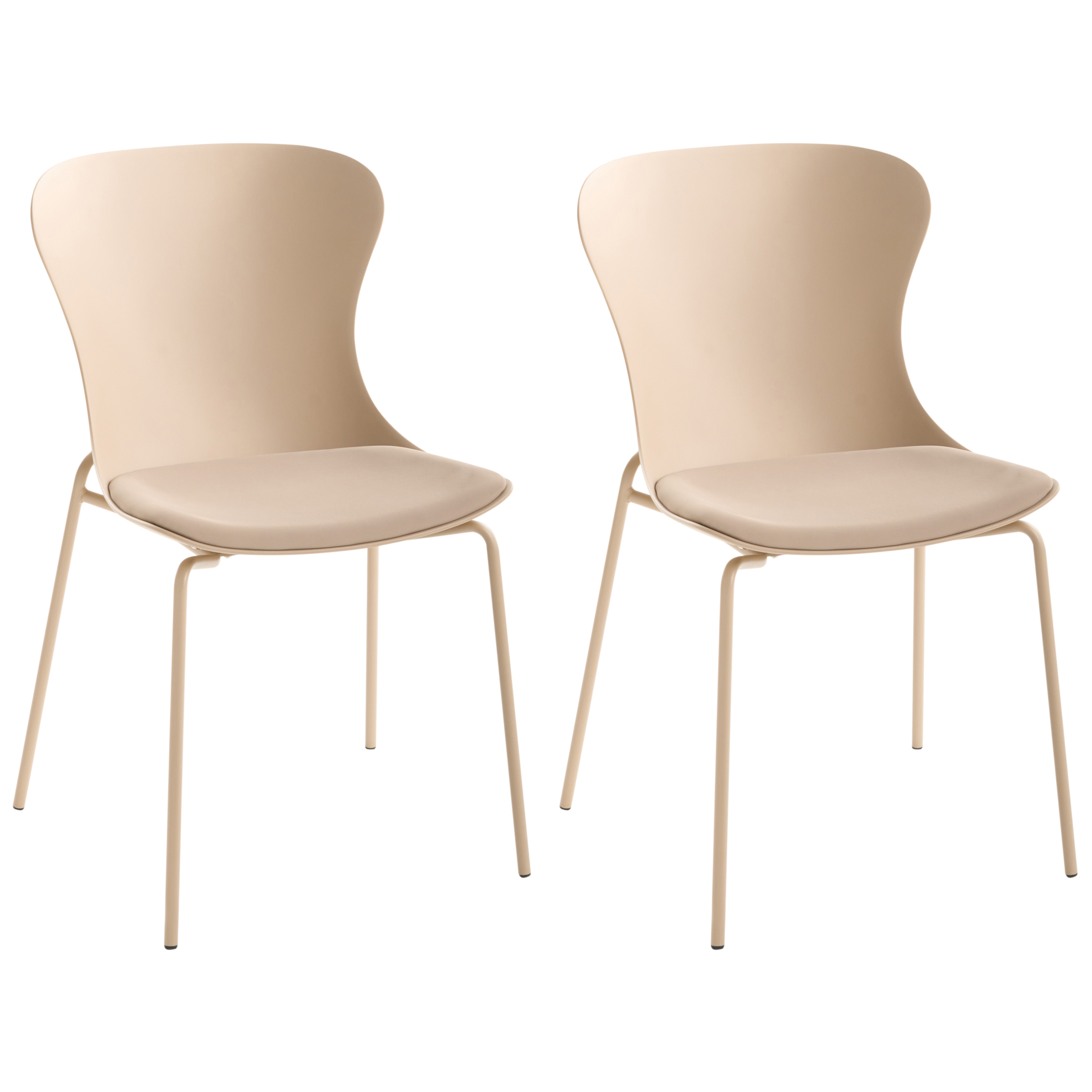 Sæt med 2 spisebordsstole PITSBURG Beige