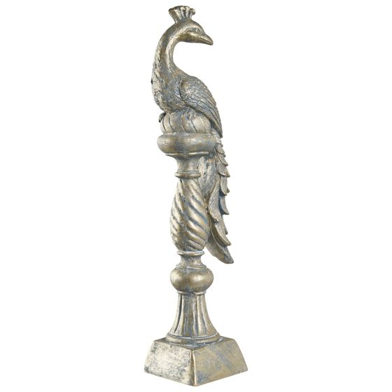 Havestatue HAARBY Påfugl Guld