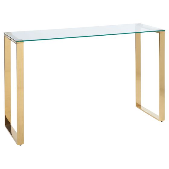 Konsolbord TILON Hærdet glas Guld