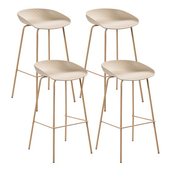 Sæt med 4 barstole VENLO Beige