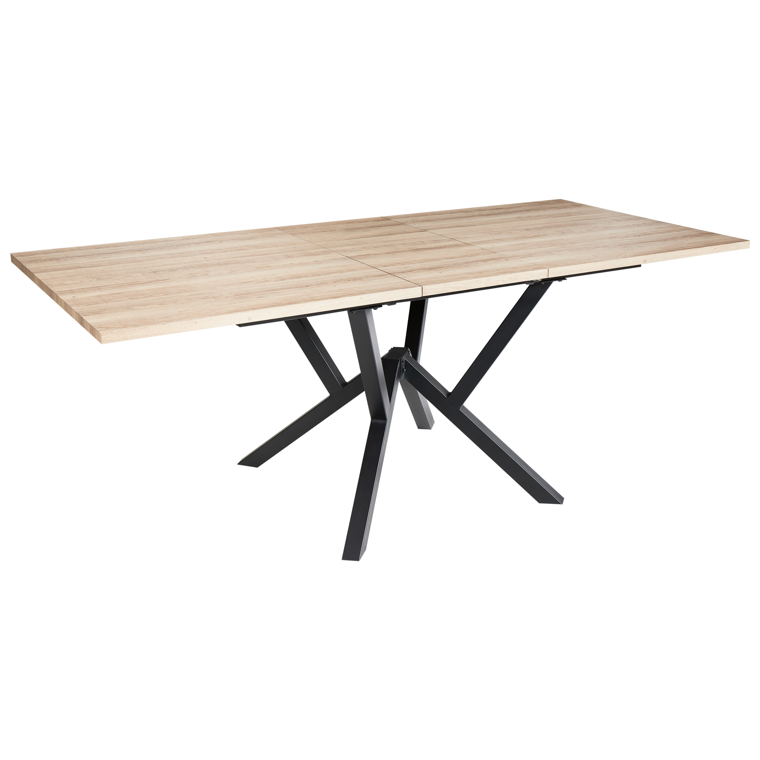 Spisebord med udtræk ANSELL Lysebrun 160/200 cm 90 cm