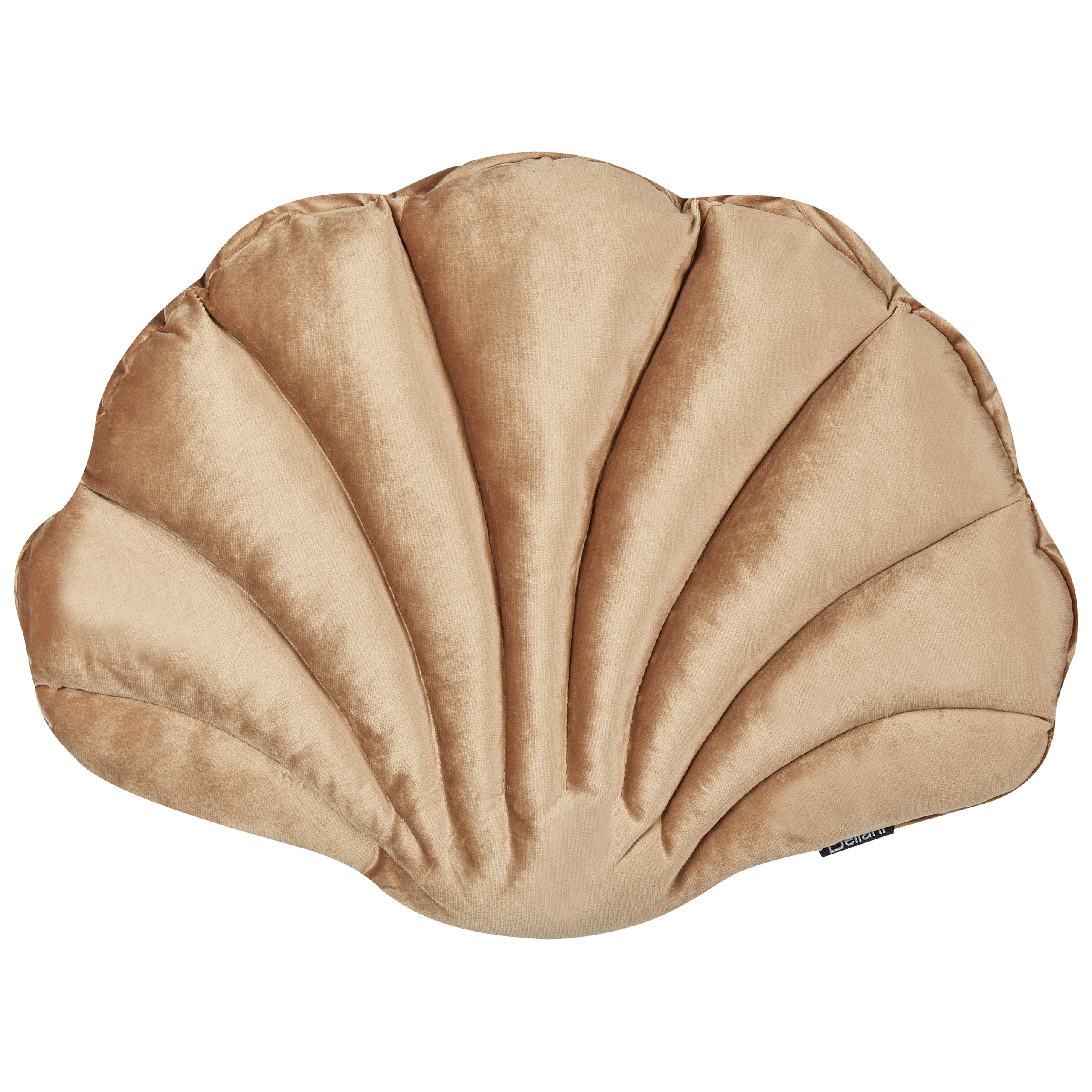 Pyntepude CONSOLIDA 47 x 35 cm Velour Mørk beige Ensfarvet
