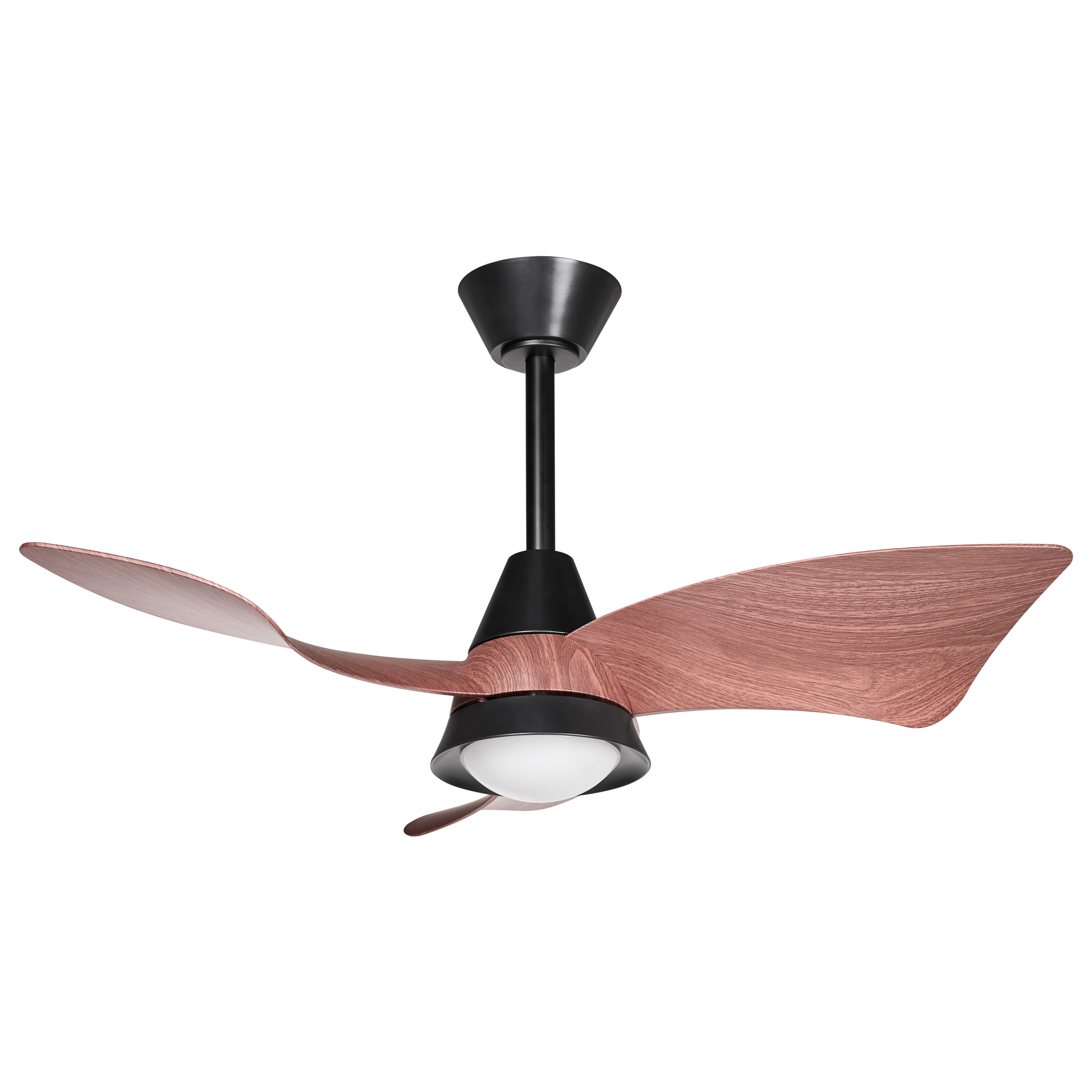 Ventilator med lys HAINES Med fjernbetjening LED Sort