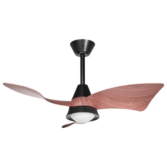 Ventilator med lys HAINES Med fjernbetjening LED Sort