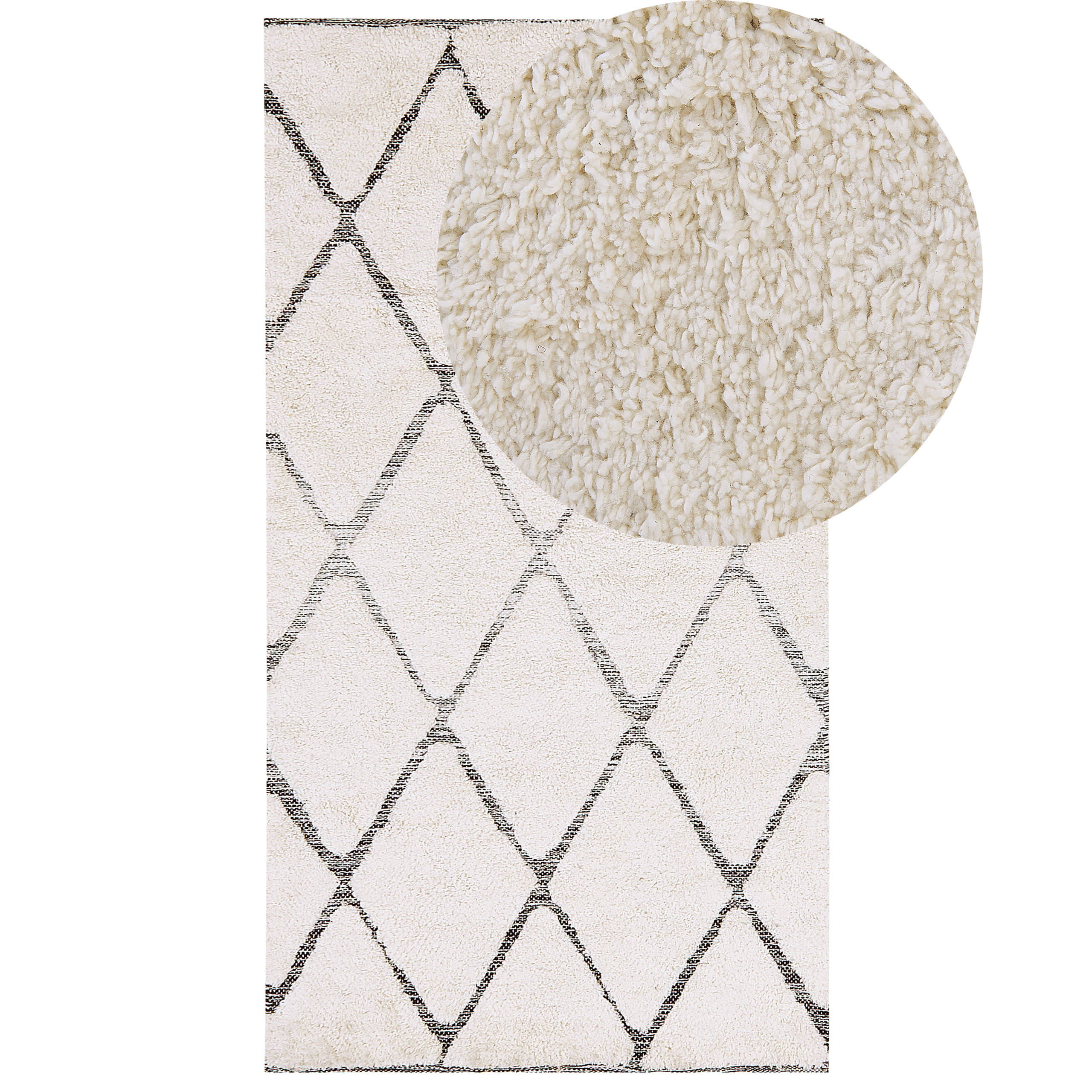 Gulvtæppe PENDIK Lys Beige 80 x 150 cm Bomuld