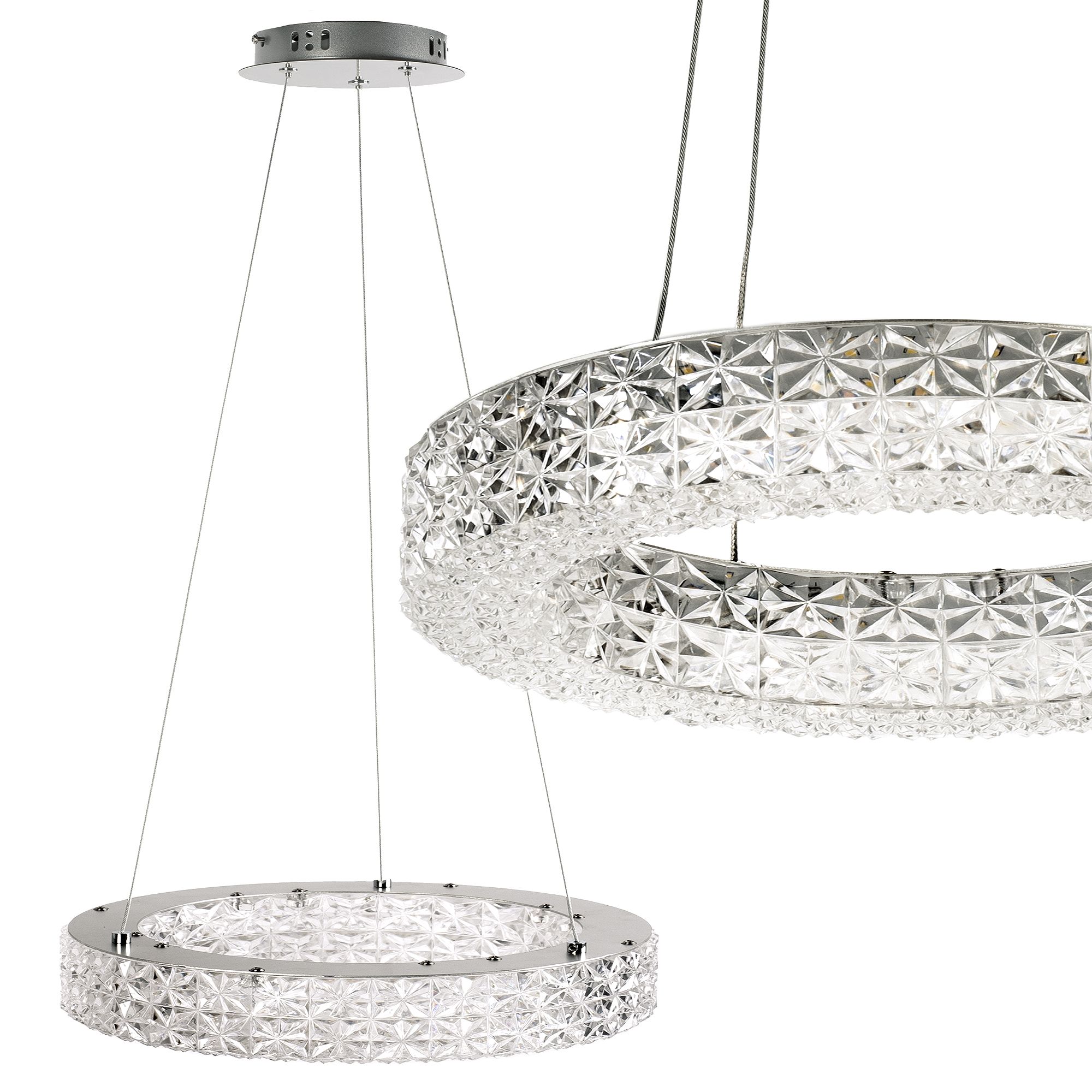 TOOLIGHT hængende loftlampe LED MS004-CP 40CM Krom 40x40x6cm
