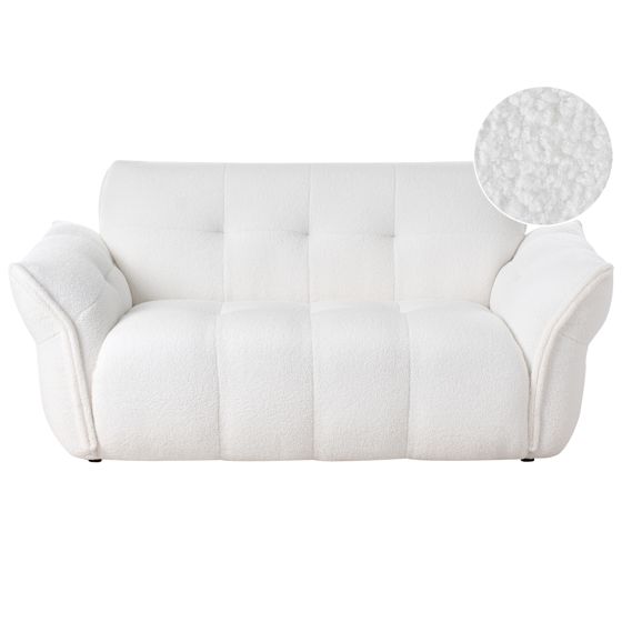 Sofa 2 personers HALBA Boucle Hvid