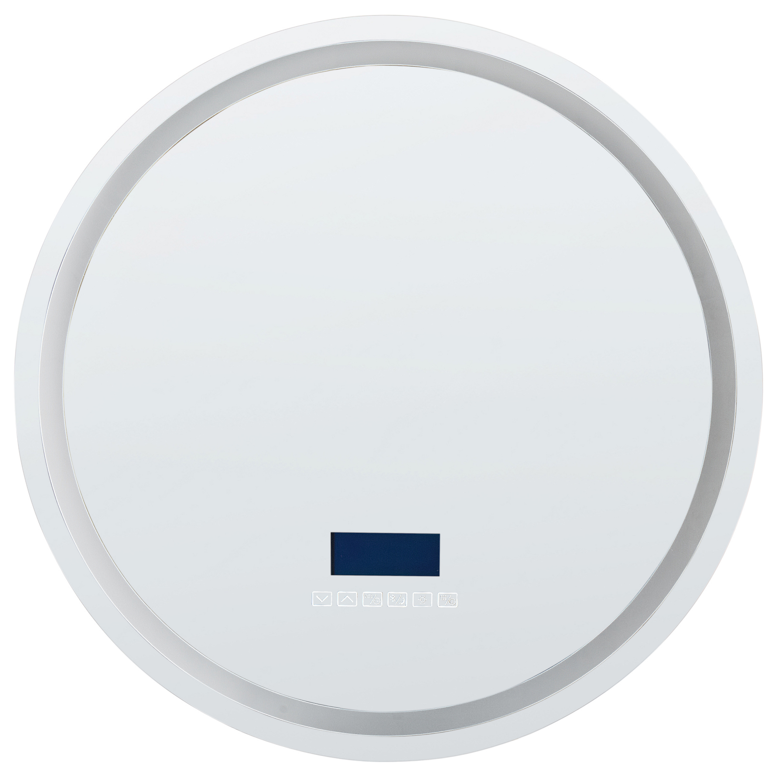 LED-badeværelsesspejl BROGNON 60 cm 60 cm Med indbygget Bluetooth-højttaler Sølv