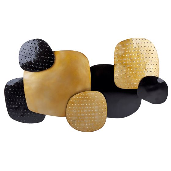 Vægdekoration HAFNIUM 48 cm Metal Guld