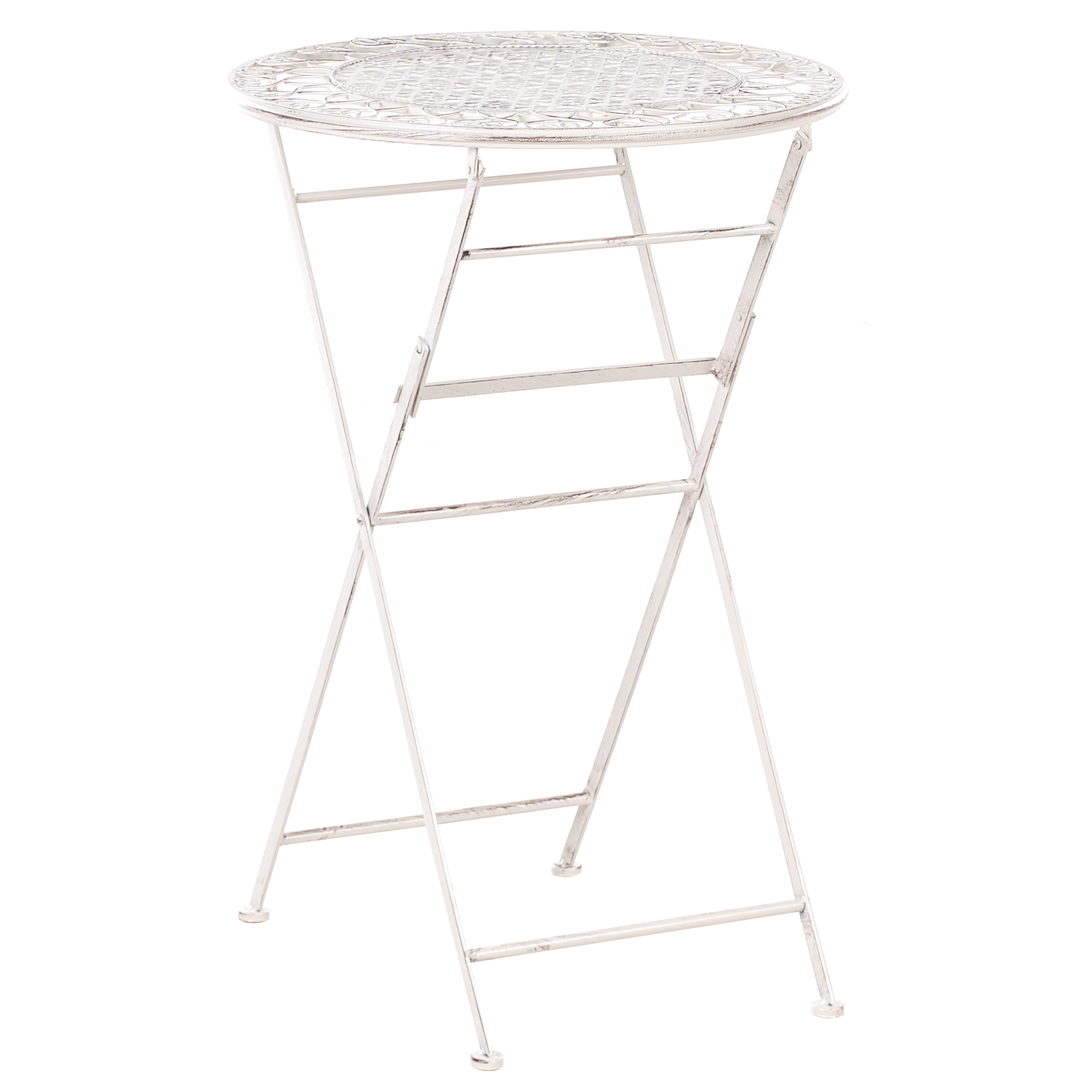 Barbord til have TRIESTE 60 cm 60 cm Metal Lys Beige