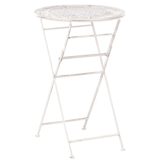 Barbord til have TRIESTE 60 cm 60 cm Metal Lys Beige