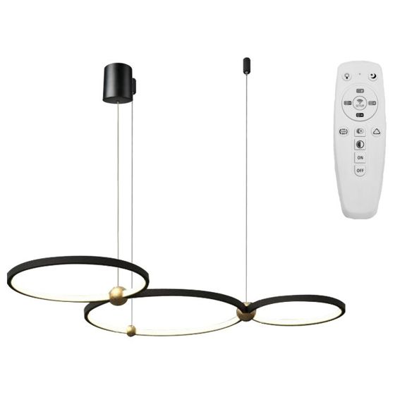 TOOLIGHT hængende loftlampe APP752-30-40-50 RING LED Sort 112x112x70cm