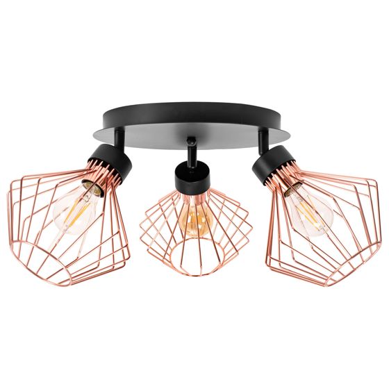 TOOLIGHT loftlampe APP536-3C Sort 40x40x27,5cm