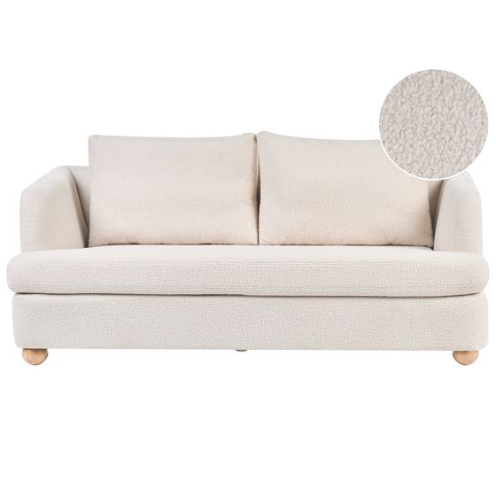 Sofa 3 personers RATTVIK Boucle Cremehvid