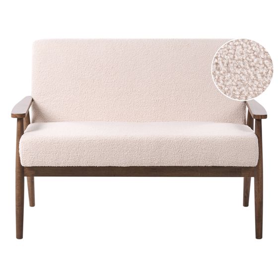 Sofa 2 personers ESRUM Boucle Mørkebrun/beige