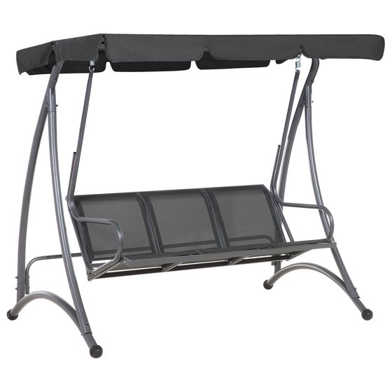 Gyngesofa BOGART Metal Sort