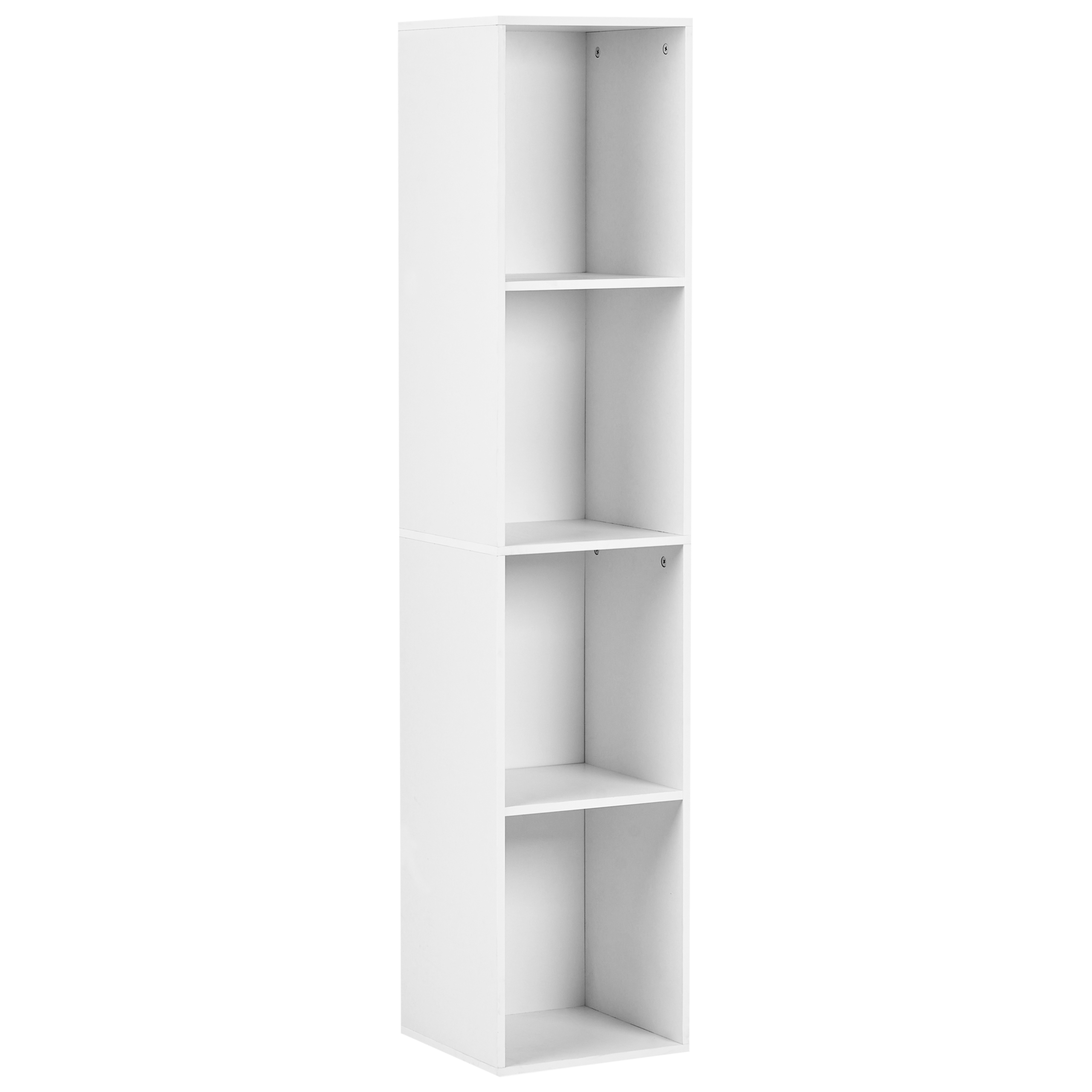 Bogreol med 4 hylder WINNIPEG 143 cm Hvid