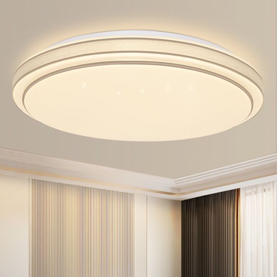 NETTLIFE LED - loftslampe, Ø 27 cm moderne, stjernehimmel soveværelseslampe, 12 W, varm hvid, rund pære. Køkkenlampe til entreen.