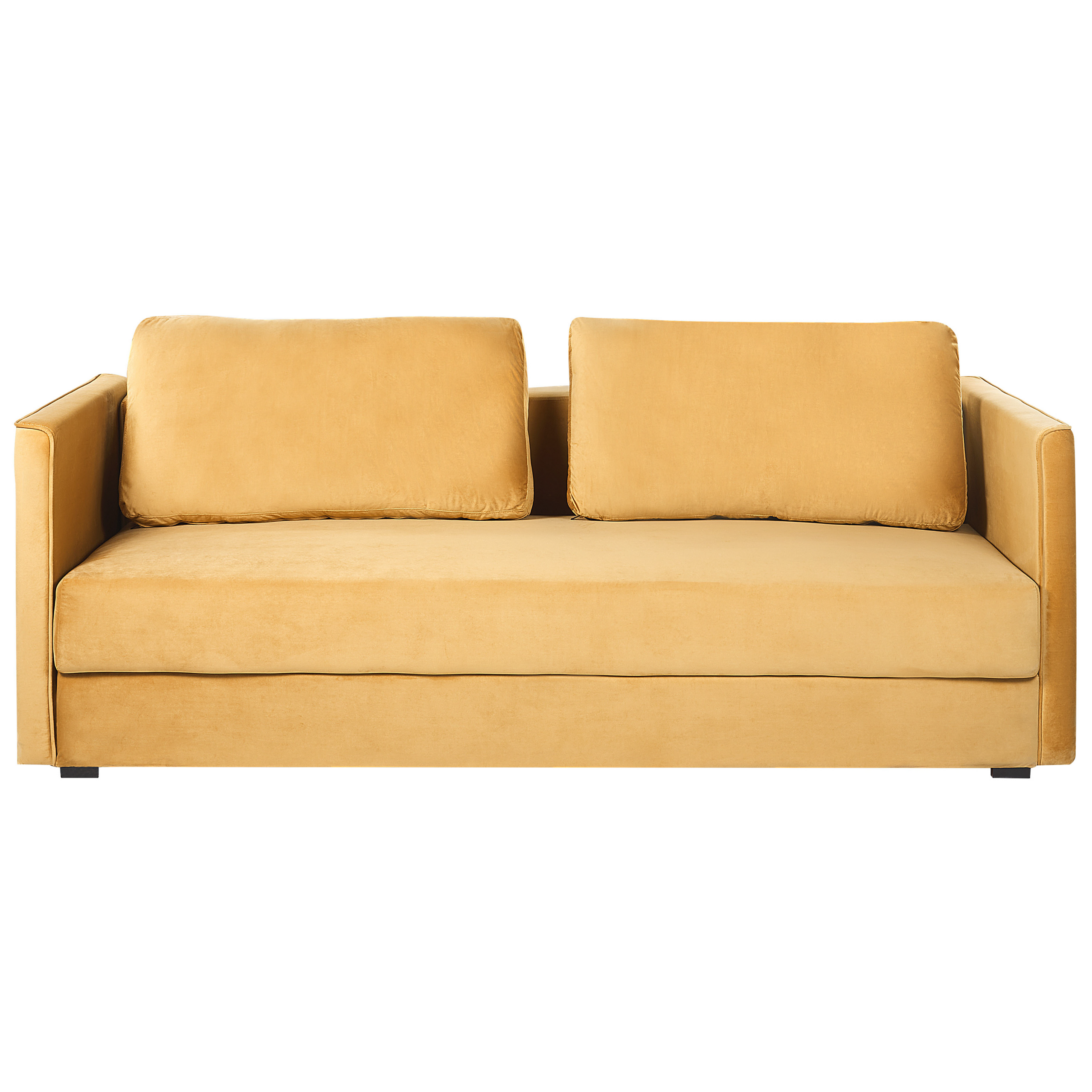 Sovesofa 3 personers EKSJO med opbevaring Velour Sennepsgul