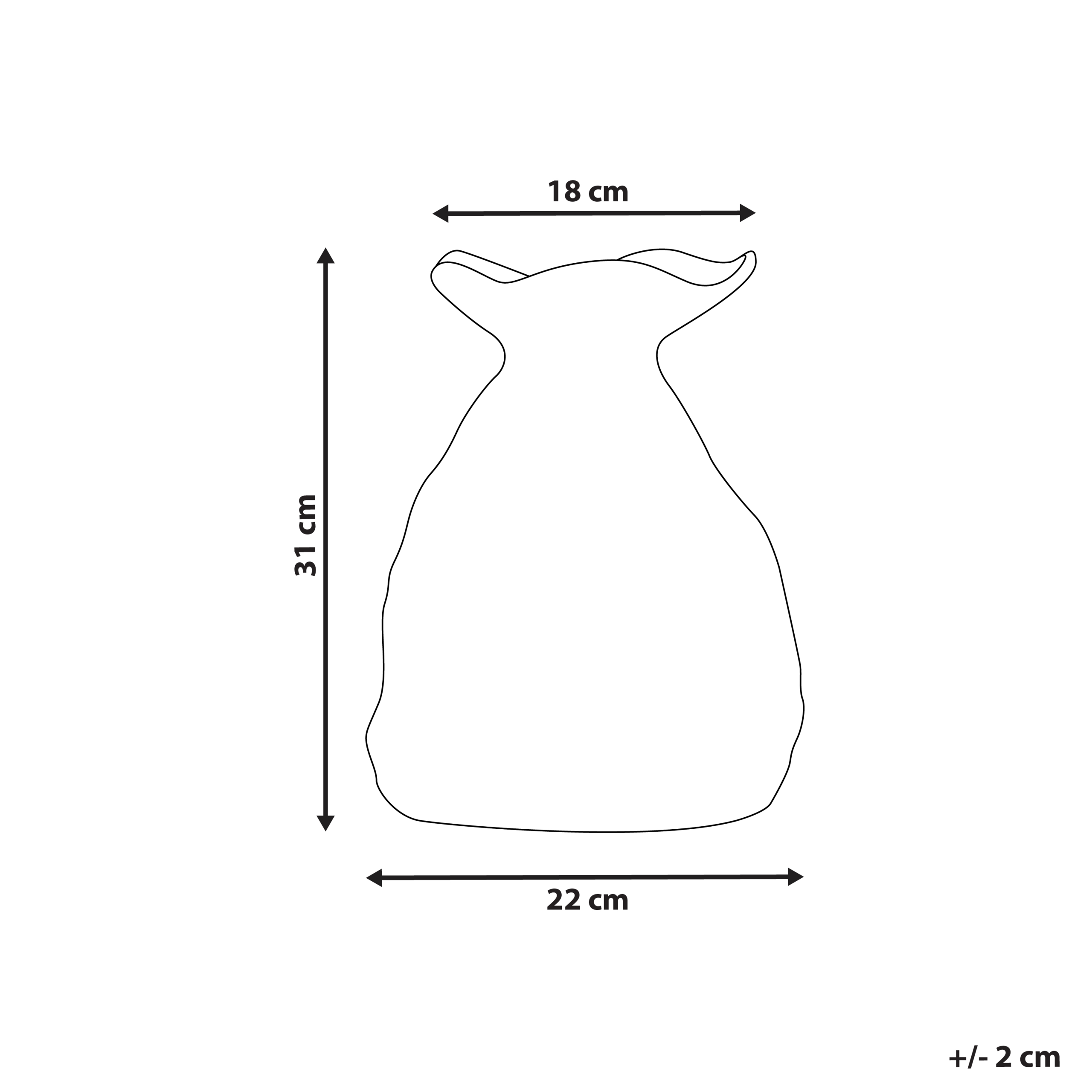 Blomstervase COONTAIL 31 cm Stentøj Sort