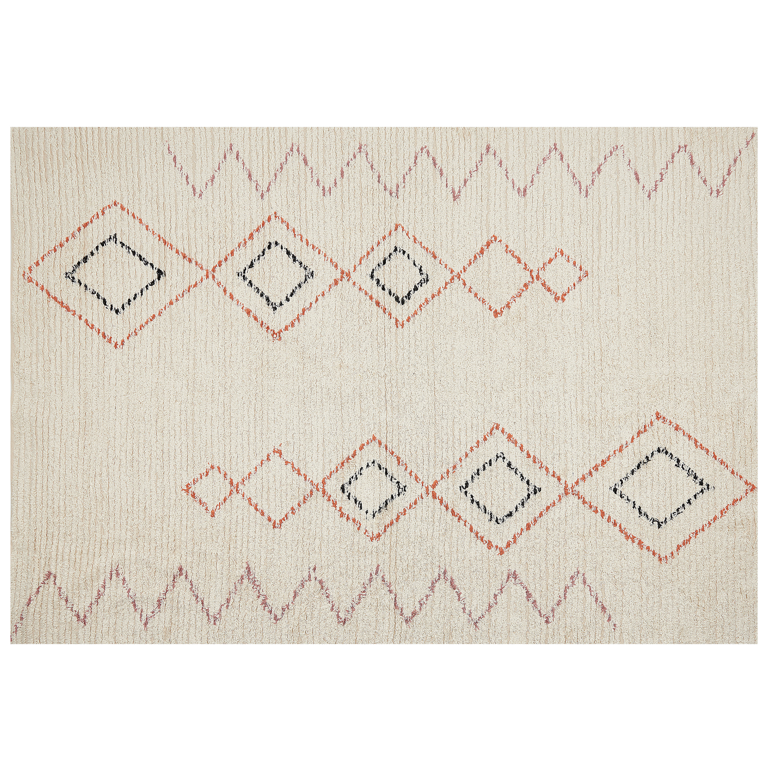 Gulvtæppe GUWAHATI Beige 160 x 230 cm Bomuld
