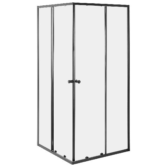 Brusekabine HUAPI 90 x 90 x 190 cm Sort