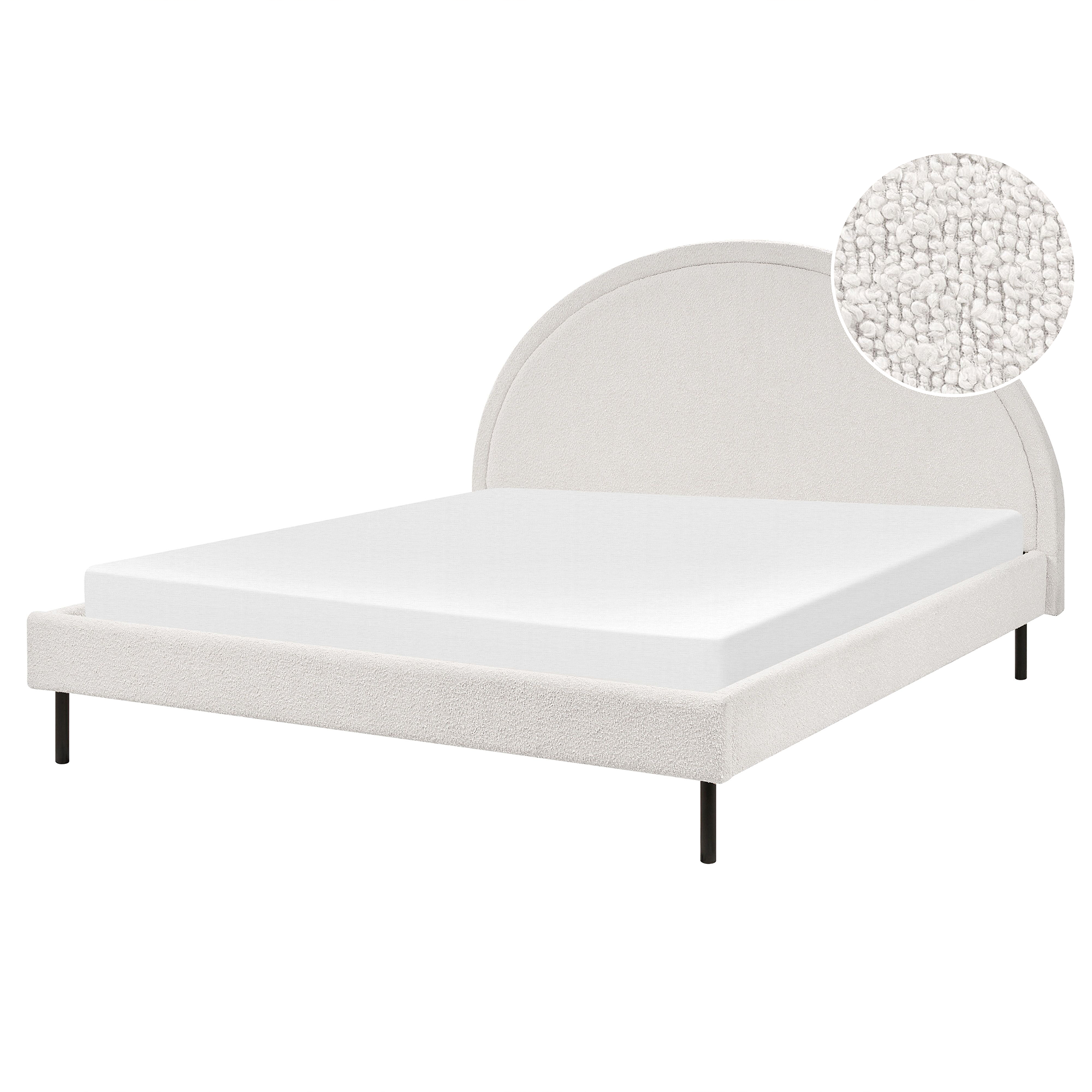 Seng Boucle MARGUT 160 x 200 cm Hvid