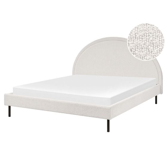 Seng Boucle MARGUT 160 x 200 cm Hvid