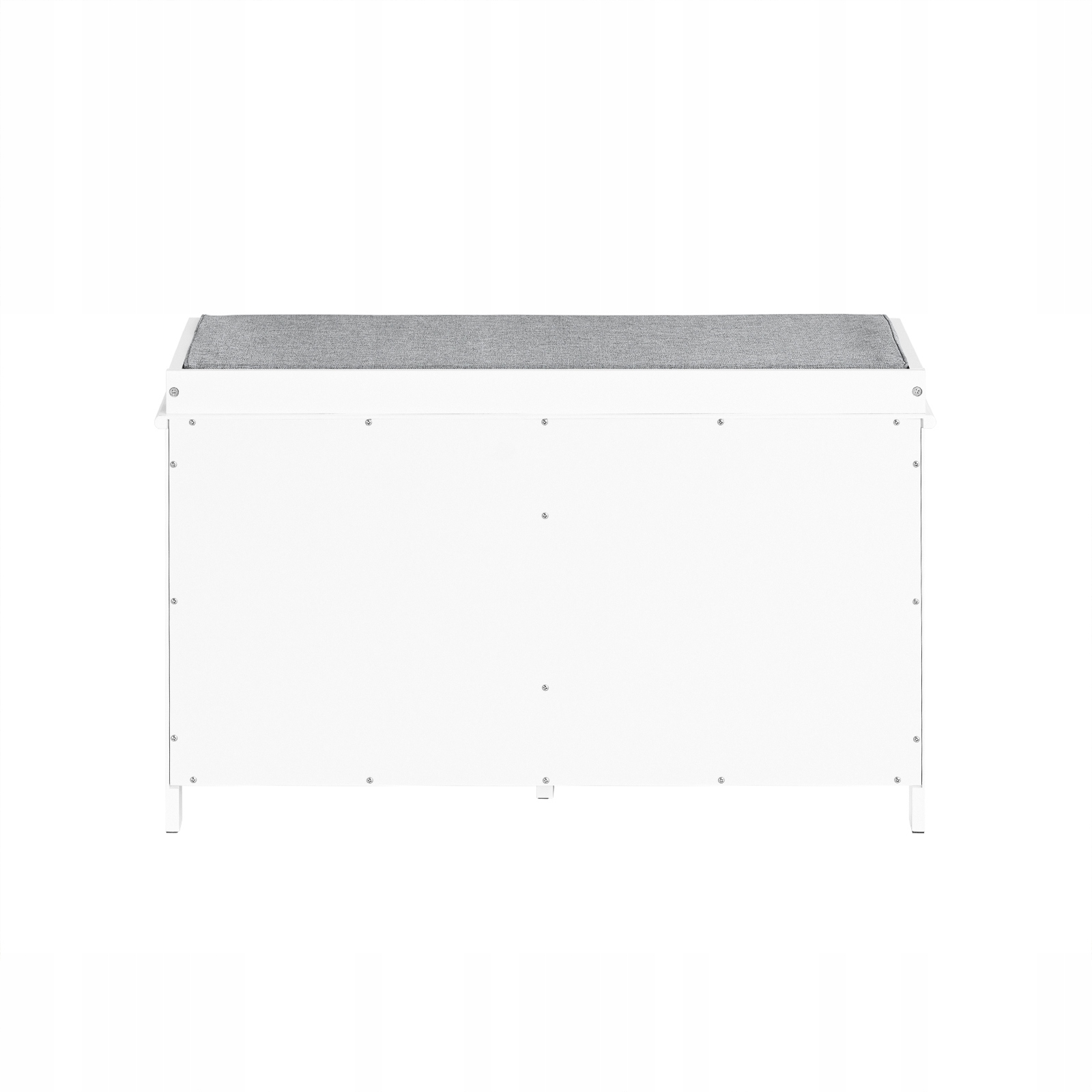 SoBuy Indgangsskoskab med sæde - pladsbesparende skoskab med opbevaring, slankt skoskab til gang eller soveværelse, hvid og naturlig, 71x35x43cm, belastningskapacitet 133kg - FSR23-II-WN