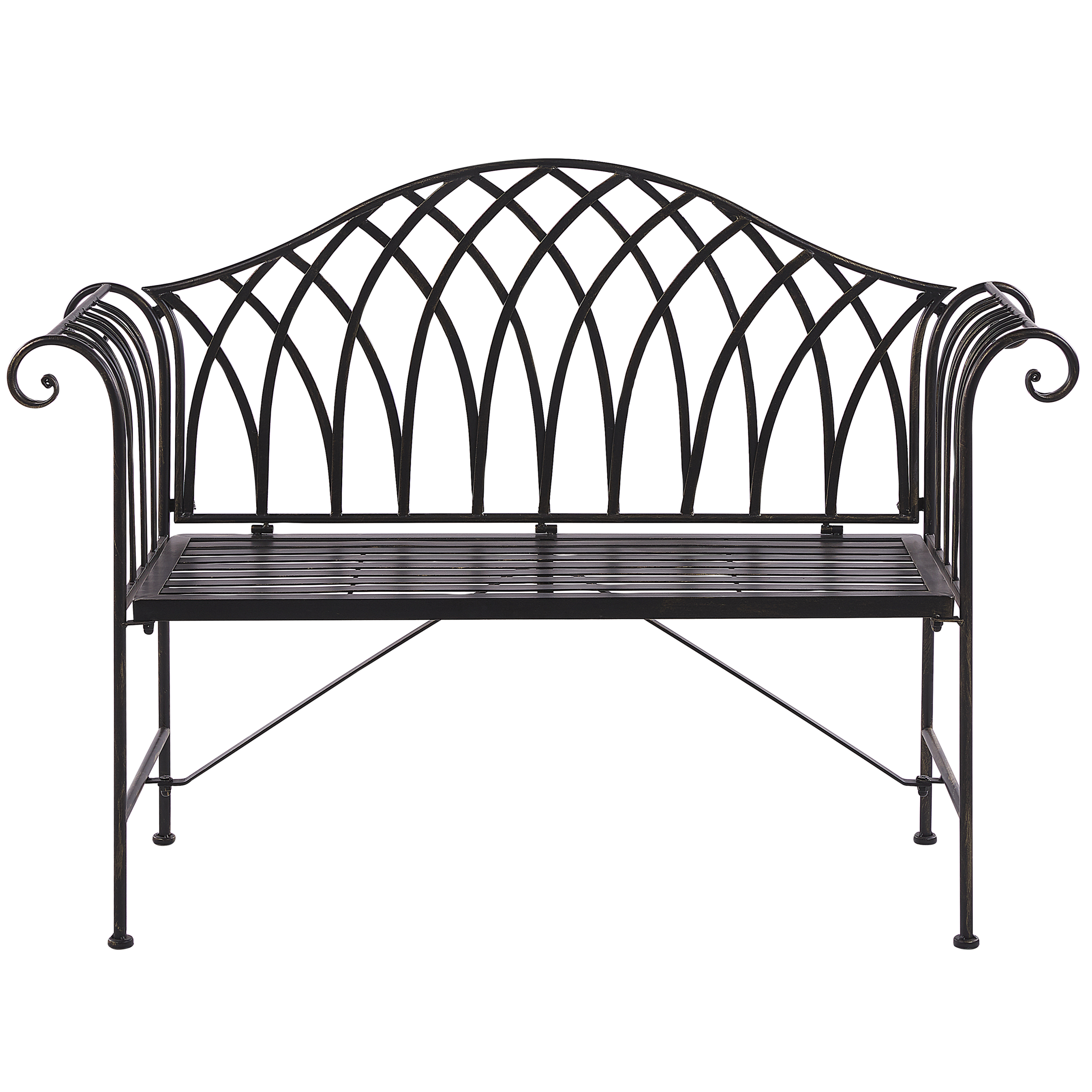 Havebænk MILAZZO 130 cm Metal Sort