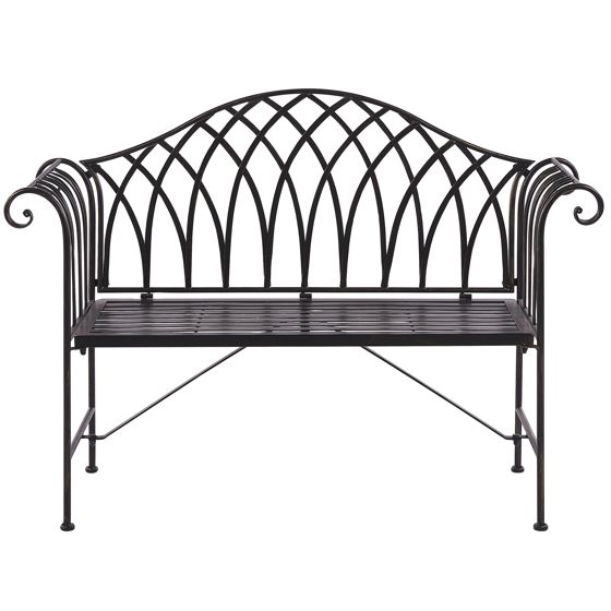 Havebænk MILAZZO 130 cm Metal Sort