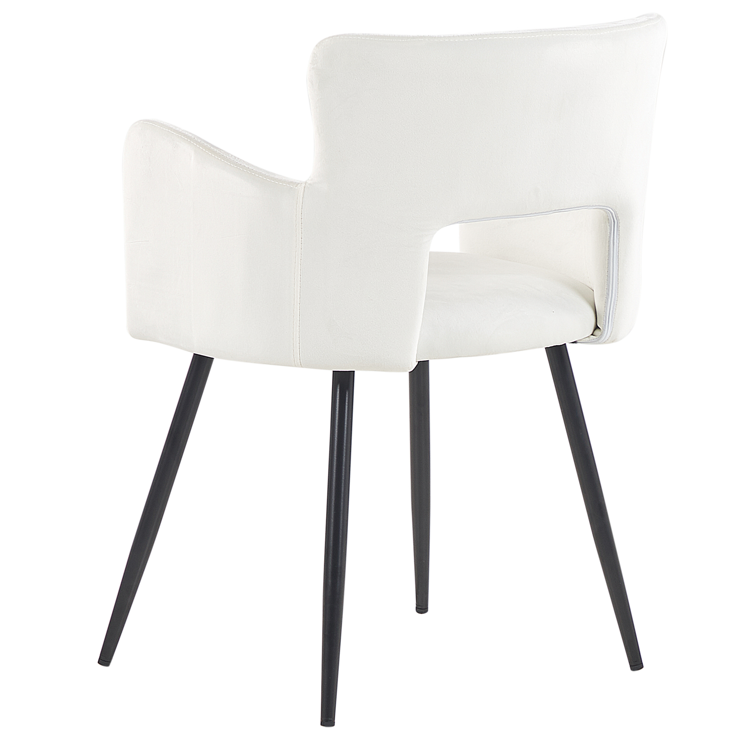 Sæt med 2 spisebordsstole SANILAC Velour Hvid