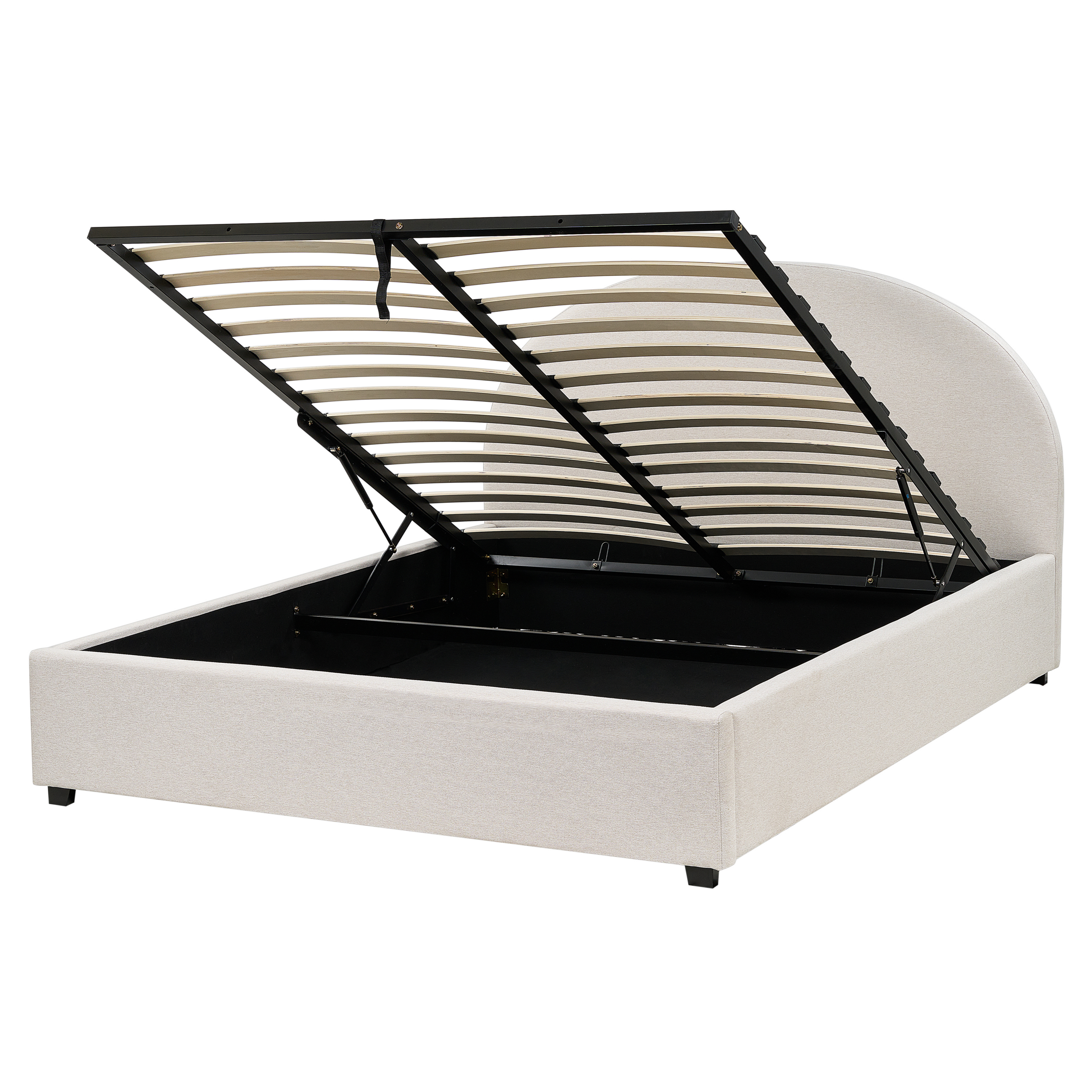 Seng med opbevaring VAUCLUSE Lys Beige 160 x 200 cm